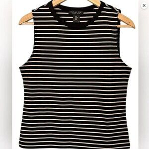 Rachel Zoe Striped Relaxed Fit Tank Top | Size XL | Like-New
